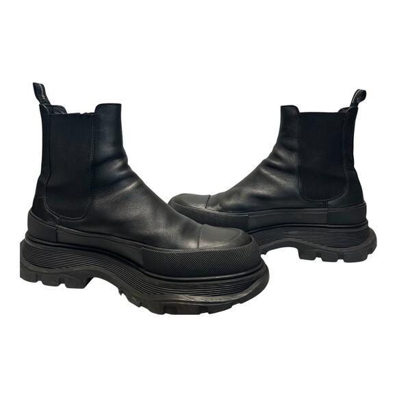Alexander McQueen Other - McQueen Tread Slick Chelsea Boot size IT 44 Leather Triple Black